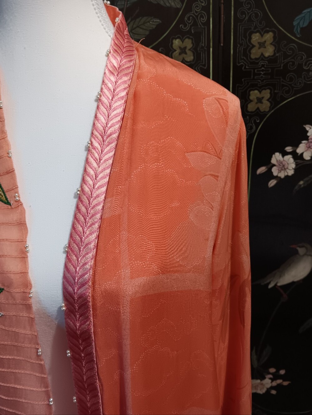 Sapphire Coral Floral Printed Kimono - Picture 5 of 10